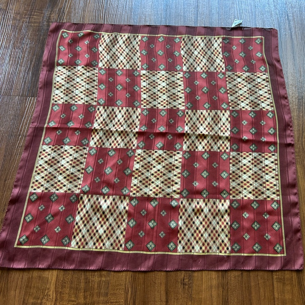 Symphony Scarves Red and Tan Scarf